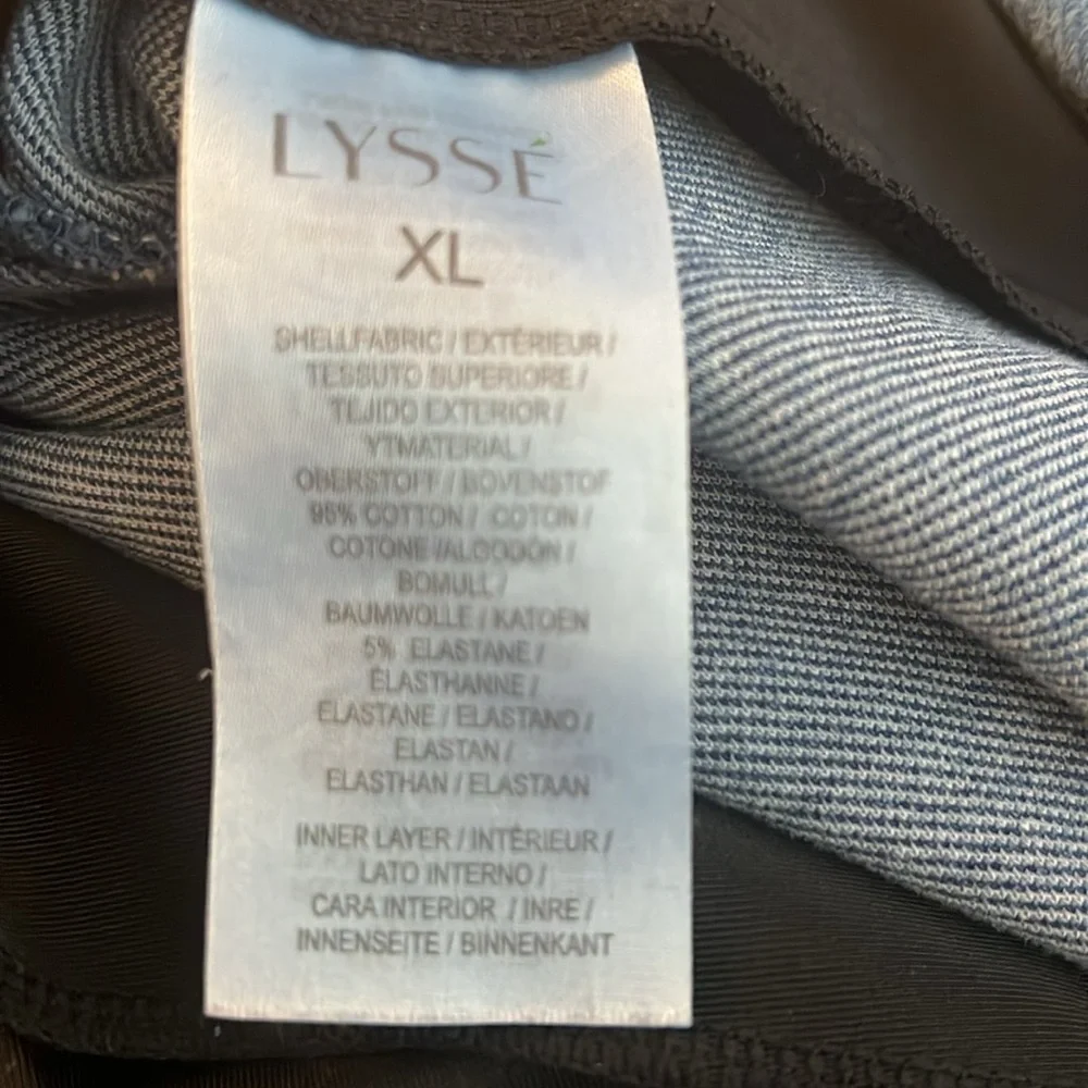Lyssé step-hem denim jeggings, medium blue, size XL EUC! - Picture 5 of 5